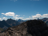 Blick vom Westgipfel zum Hauptgipfel