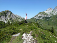 Fahne bei der Freiburger Hütte