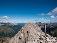 Blick vom Westgipfel zum Hauptgipfel