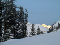 ersten Sonnenstrahlen bei der Hochfrottspitze