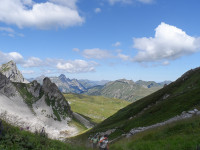 Blick vom Wartherhornsattel Richtung Norden