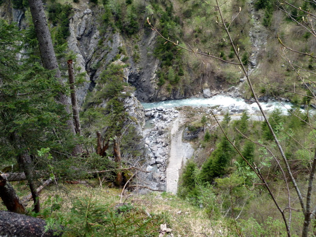  oberhalb des Simms-Wasserfall