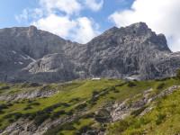 Kaufbeurer Haus mit Bretterspitze und Gliegerkarspitze