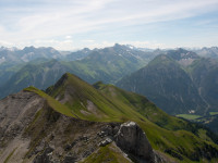 Blick zum Strahlkopf - Rothornspitze und Jöchelspitze