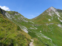 der Lechtaler Panoramaweg Richtung Rothornjoch