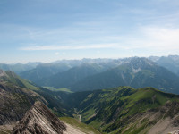 Blick von der Ramstallspitze nach Elbigenalp